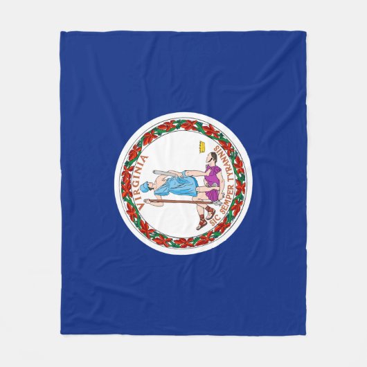 Vlag van Virginia State Design Fleece Deken (Voorkant)