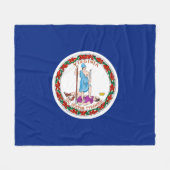 Vlag van Virginia State Design Fleece Deken (Voorkant (Horizontaal))