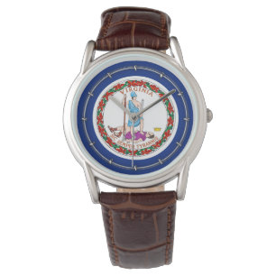 Vlag van Virginia State Design Horloge