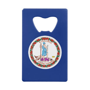 Vlag van Virginia State Design Kredietkaart Flessenopener