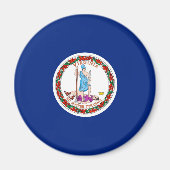 Vlag van Virginia State Design Magneet (Voorkant)