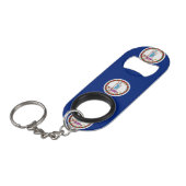 Vlag van Virginia State Design Mini Flessenopener (Voorkant Gekanteld)