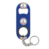 Vlag van Virginia State Design Mini Flessenopener (Achterkant)