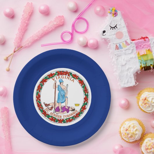 Vlag van Virginia State Design Papieren Bordje (Feest)