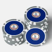 Vlag van Virginia State Design Pokerchips (Opstapeling)
