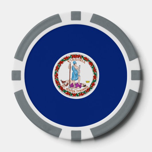Vlag van Virginia State Design Pokerchips (Voorkant)