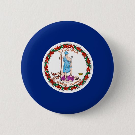 Vlag van Virginia State Design Ronde Button 5,7 Cm (Voorkant)
