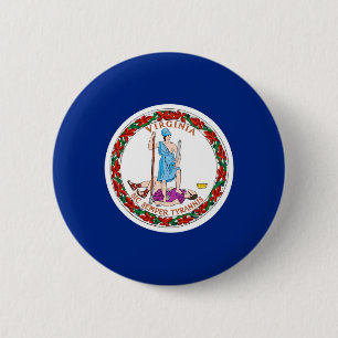 Vlag van Virginia State Design Ronde Button 5,7 Cm