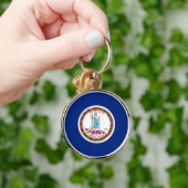 Vlag van Virginia State Design Sleutelhanger (Hand)