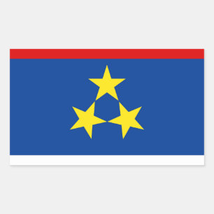 vlag van Vojvodina Rechthoekige Sticker