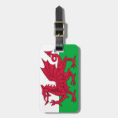 Vlag van Wales Bagagelabel met lederriem (Voorkant verticaal)