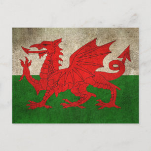 vlag van Wales Briefkaart