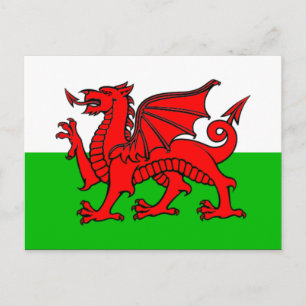 Vlag van Wales Briefkaart