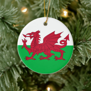 Vlag van Wales (Cymru) Keramisch Ornament