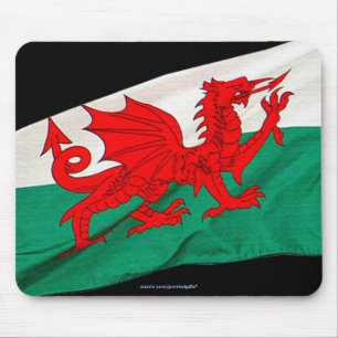 Vlag van Wales Red Dragon Patriotic World Muismat