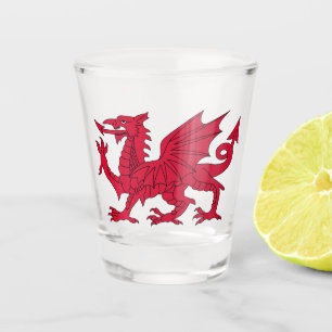 Vlag van Wales Shot Glas