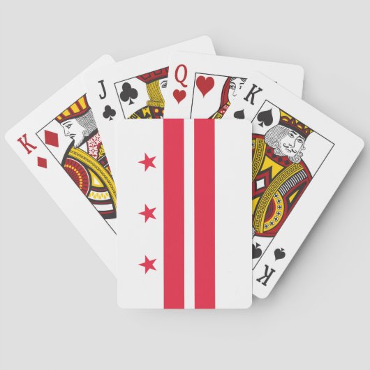 Vlag van Washington D.C. (District of Columbia) Pokerkaarten (Achterkant)