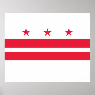 Vlag van Washington D.C. (District of Columbia) Poster