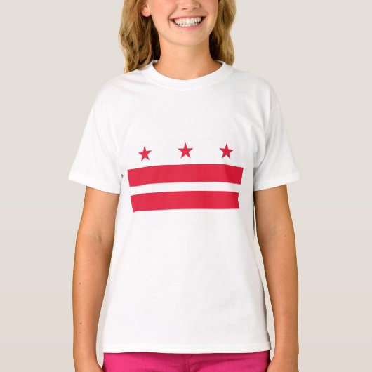 Vlag van Washington D.C. (District of Columbia) T-shirt (Voorkant)
