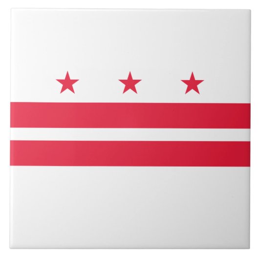 Vlag van Washington D.C. (District of Columbia) Tegeltje (Voorkant)