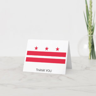 Vlag van Washington DC Bedankkaart