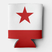 vlag van Washington DC Blikjeskoeler (Voorkant)