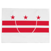 Vlag van Washington DC Groot Cadeauzakje (Achterkant)