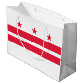 Vlag van Washington DC Groot Cadeauzakje (Achterkant Gekanteld)