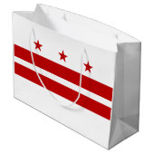 Vlag van Washington DC Groot Cadeauzakje (Achterkant Gekanteld)
