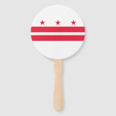 Vlag van Washington DC Handwaaier (Achterkant)