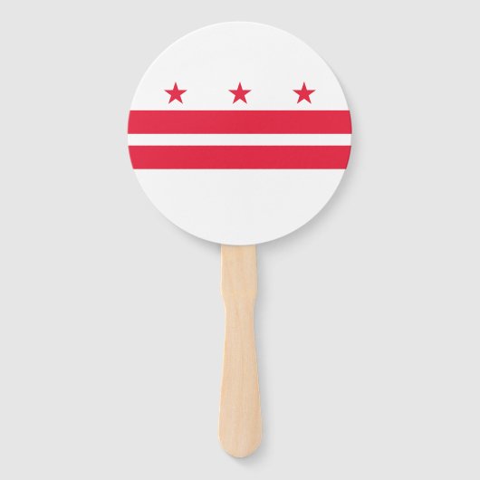 Vlag van Washington DC Handwaaier (Voorkant)