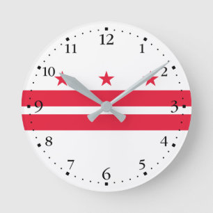 Vlag van Washington DC Ronde Klok