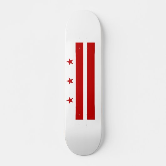vlag van Washington DC Skateboard (Voorkant)