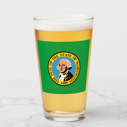 vlag van Washington Glas (Voorkant gevuld)