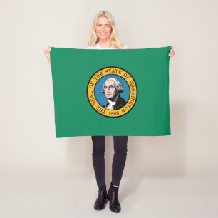 Vlag van Washington, Verenigde Staten Fleece Deken