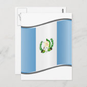 Vlag van Wavy Guatemala Briefkaart (Voorkant / Achterkant)