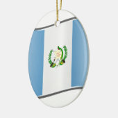 Vlag van Wavy Guatemala Keramisch Ornament (Links)