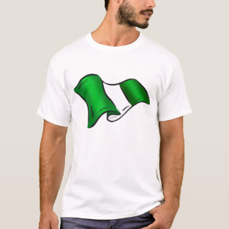 vlag van Wavy Nigerian voor Nigeriaanse bewonderaa T-shirt