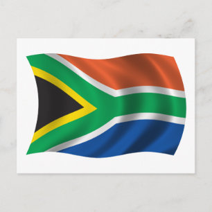 Vlag van Wavy Zuid-Afrika Briefkaart