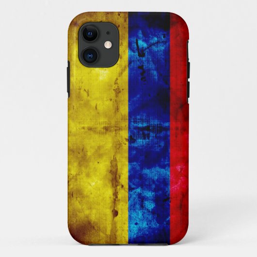 Vlag van Weathered Colombia Case-Mate iPhone Case (Achterkant)