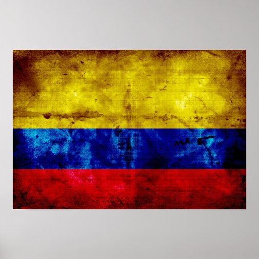Vlag van Weathered Colombia Poster (Voorkant)