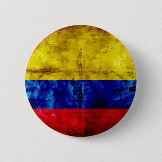 Vlag van Weathered Colombia Ronde Button 5,7 Cm (Voorkant)