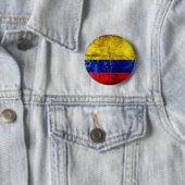 Vlag van Weathered Colombia Ronde Button 5,7 Cm (In situ)