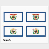 vlag van West-Virginia Rechthoekige Sticker (Vel)