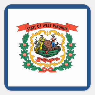 Vlag van West Virginia Vierkante Sticker