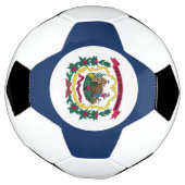 Vlag van West Virginia Voetbal (Gedraaid)
