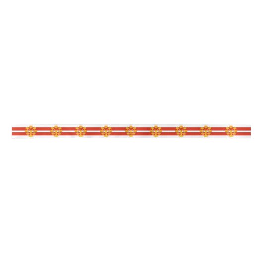 Vlag van Westmorland Satin Ribbon Lint (Voorkant)