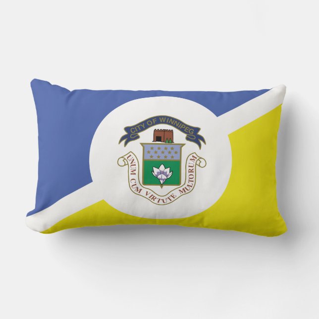 Vlag van Winnipeg, Manitoba Lumbar Pillow Kussen (Voorkant)