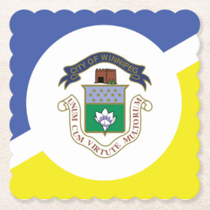 Vlag van Winnipeg, Manitoba Papier Onderzetter