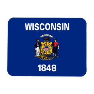Vlag van Wisconsin Magneet